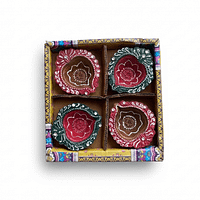 Designed Diya Handcrafted Terracotta Diya Set of 4