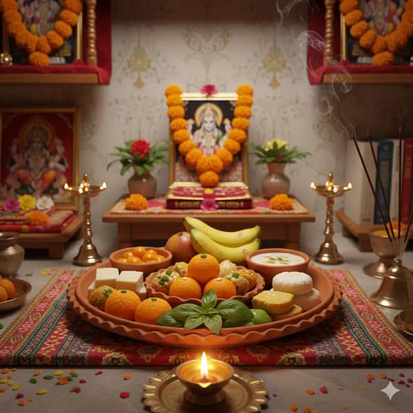 CLay Single thaki in puja room Handmade Terracotta Clay Plate | Traditional Earthenware Serving Platter | 11.9 Inch