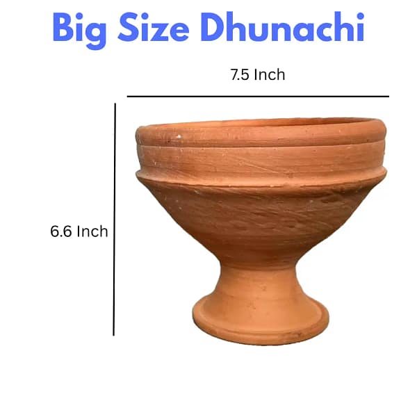 Clay Dhunachi Handcrafted Terracotta Dhunachi for Puja and Festivals