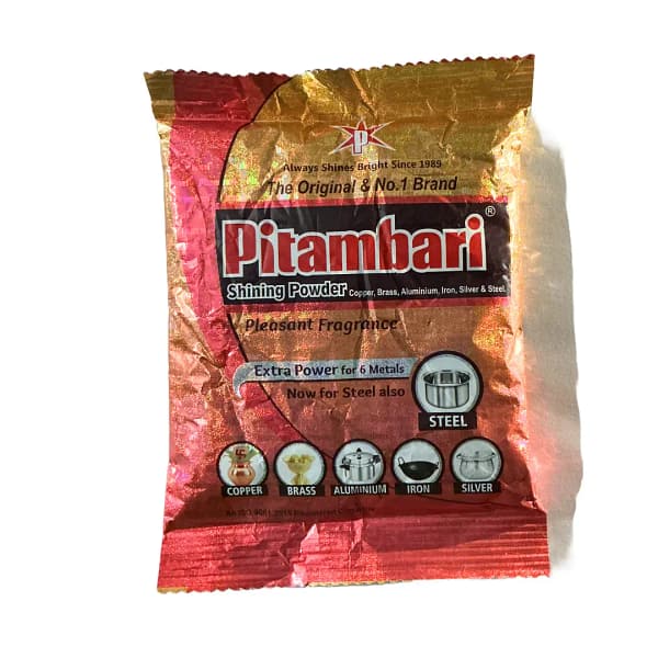 pitambari Powder Pitambari Shining Powder | Restores Shine of Copper, Brass, Steel, Silver