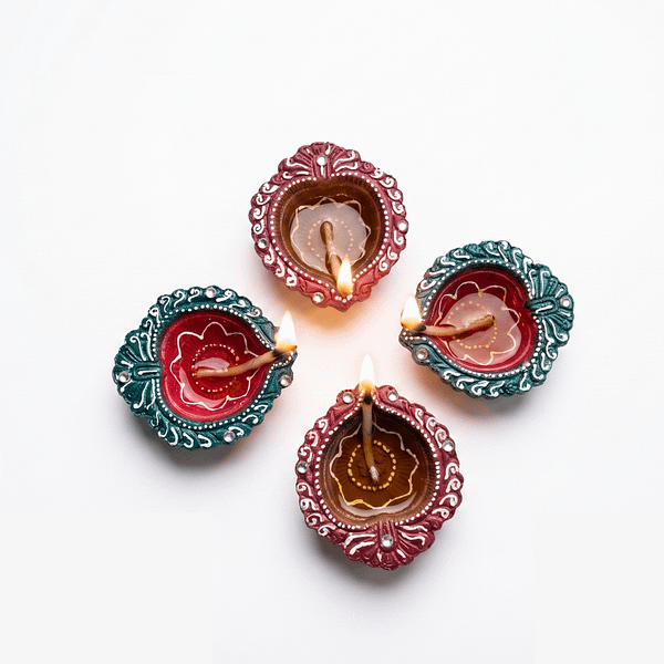 Designed Diya 2 Decorative clay diya